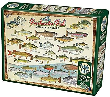 Freshwater Fish of N.A. 1000pc Cobble Hill Jigsaw Puzzle