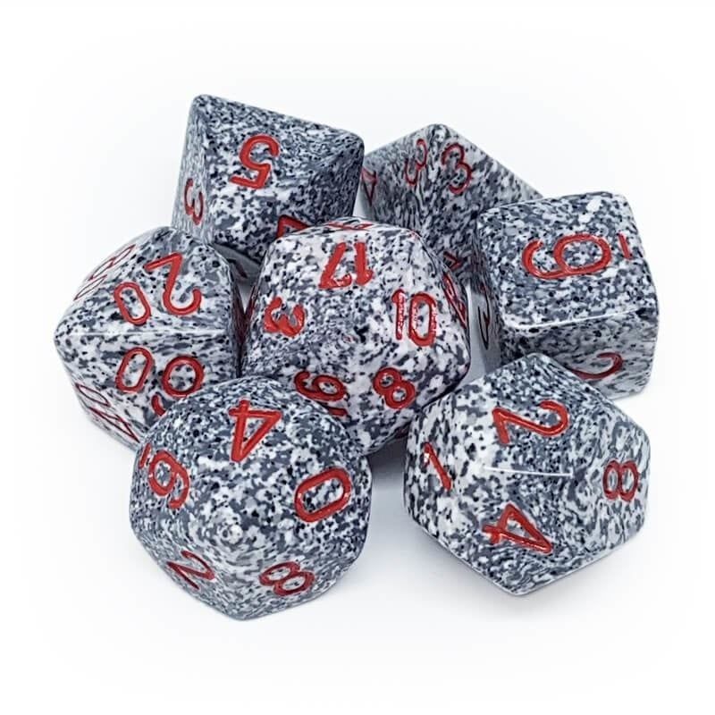 Chessex 7ct Dice Set - Speckled Granite