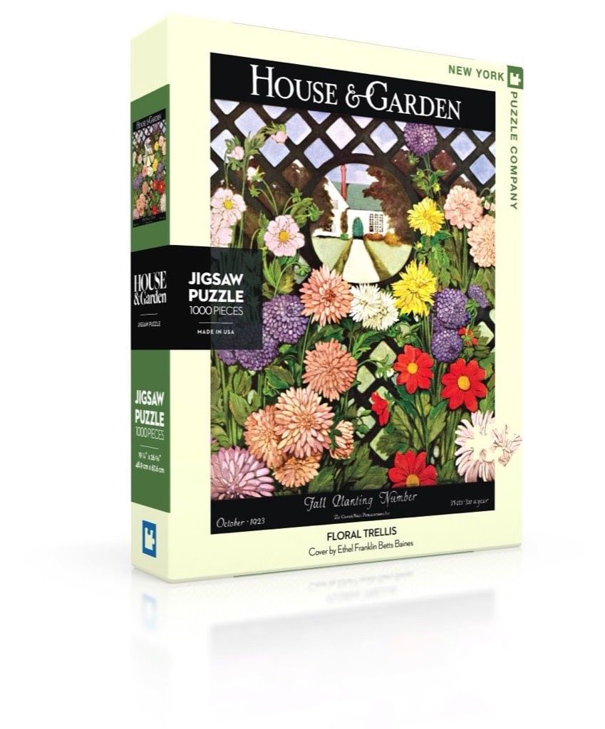 Floral Trellis 1000pc New York Puzzle Company Jigsaw Puzzle