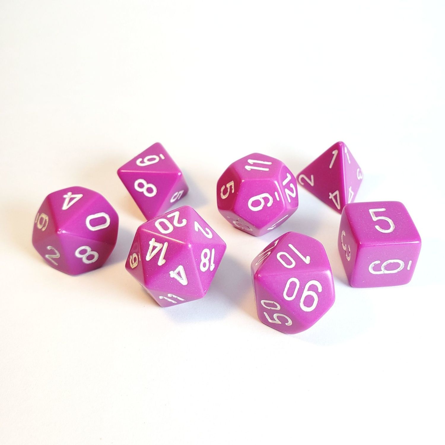 Chessex 7ct Dice Set - Light Purple/White