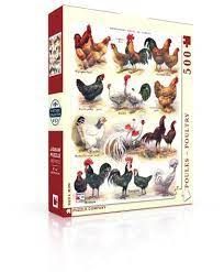 Poules - Poultry 500pc New York Puzzle Company Jigsaw Puzzle