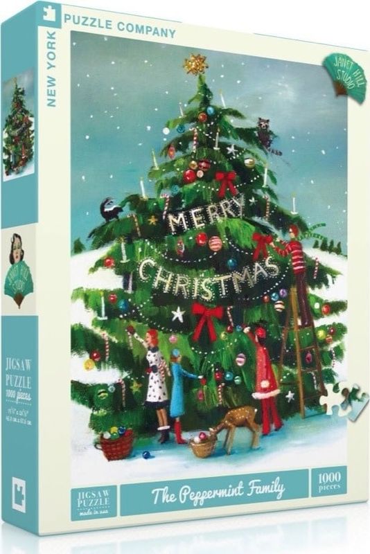 The Peppermint Family 1000pc New York Puzzle Company Jigsaw Puzzle