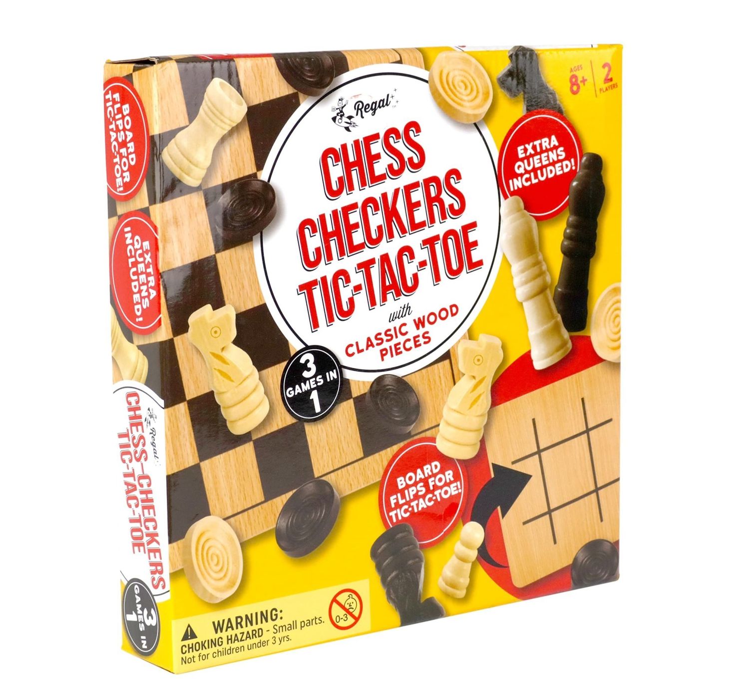 Chess, Checkers, &amp; Tic-Tac-Toe (Regal Games)