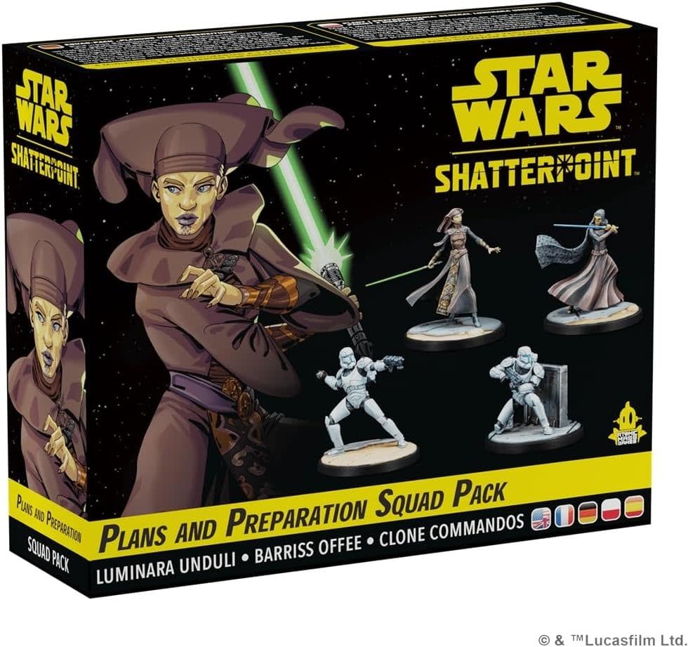 Star Wars Shatterpoint Plans and Preparation Squad Pack (Luminara Unduli, Barriss Offee, Clone Commandos)
