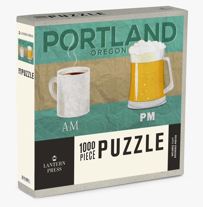 Portland, Oregon Coffee AM, Beer PM 1000pc Jigsaw Puzzle