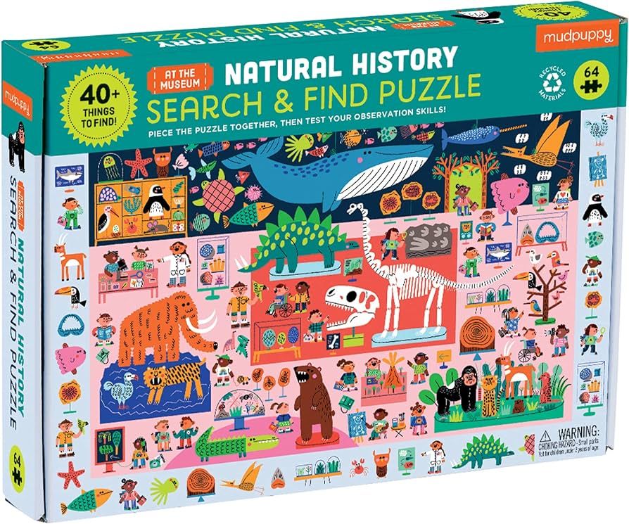 Natural History Museum 64pc Search &amp; Find Jigsaw Puzzle