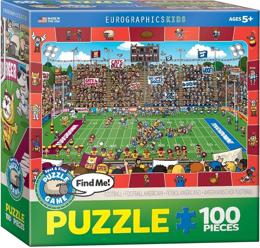 Spot &amp; Find - Football 100pc Eurographics Jigsaw Puzzle