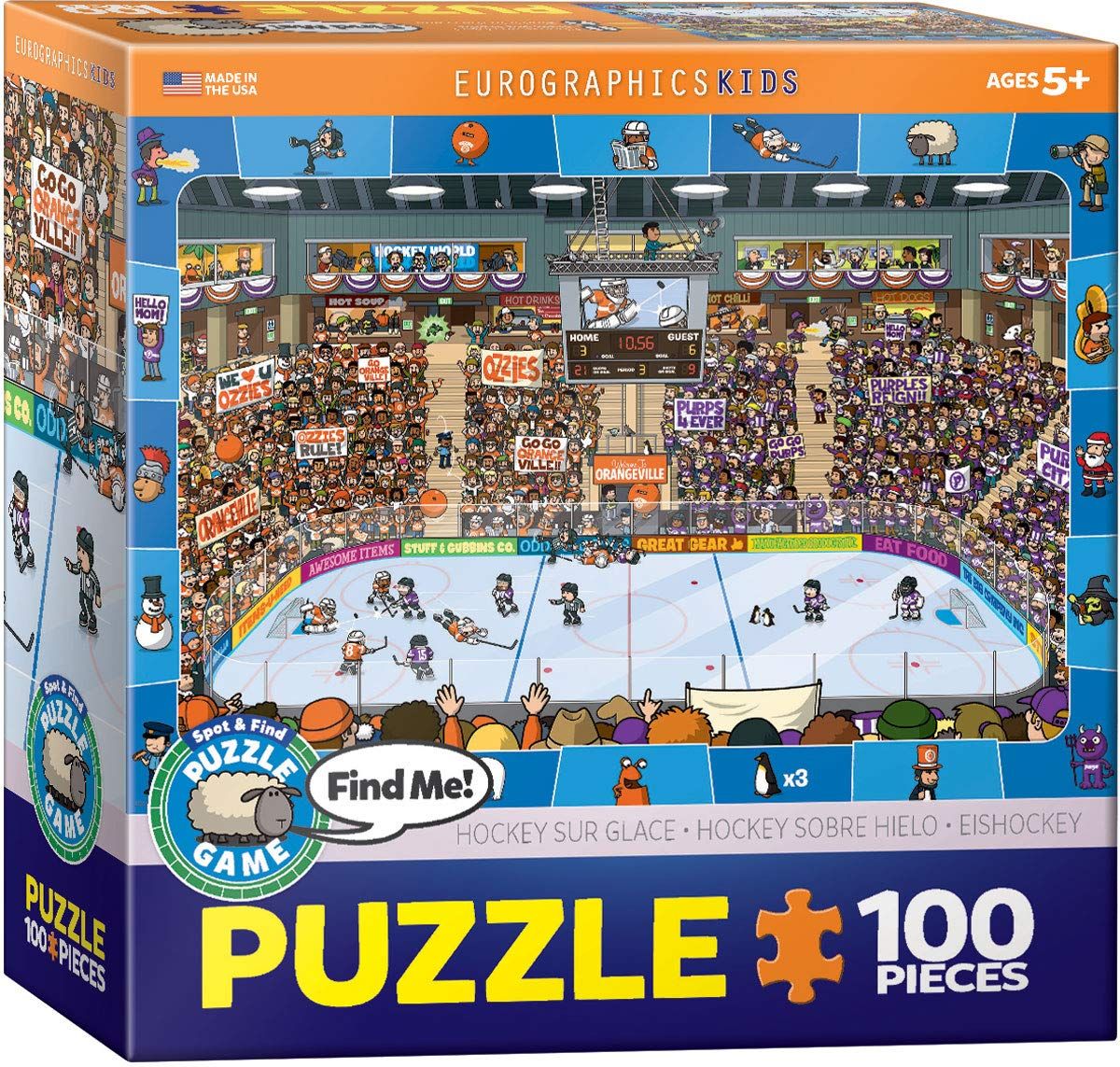 Spot &amp; Find - Hockey 100pc Eurographics Jigsaw Puzzle
