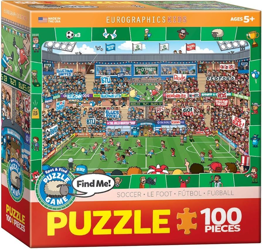 Spot &amp; Find - Soccer 100pc Eurographics Jigsaw Puzzle