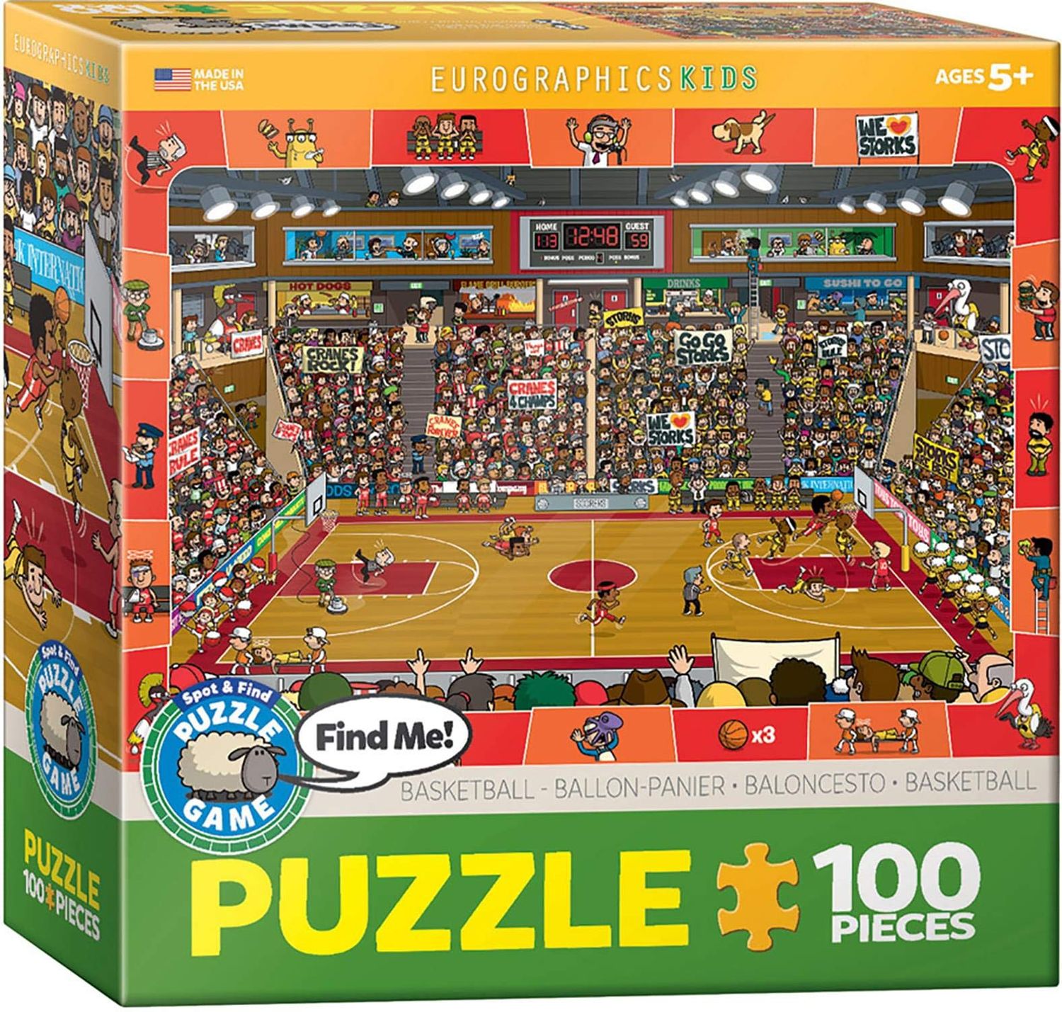 Spot &amp; Find - Basketball 100pc Eurographics Jigsaw Puzzle