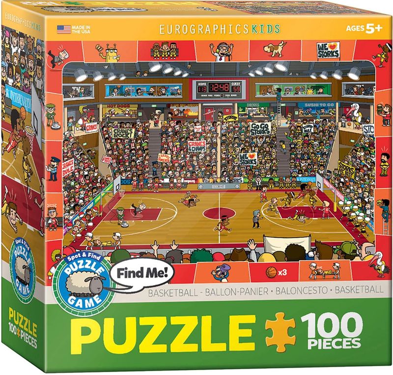 Spot &amp; Find - Basketball 100pc Eurographics Jigsaw Puzzle