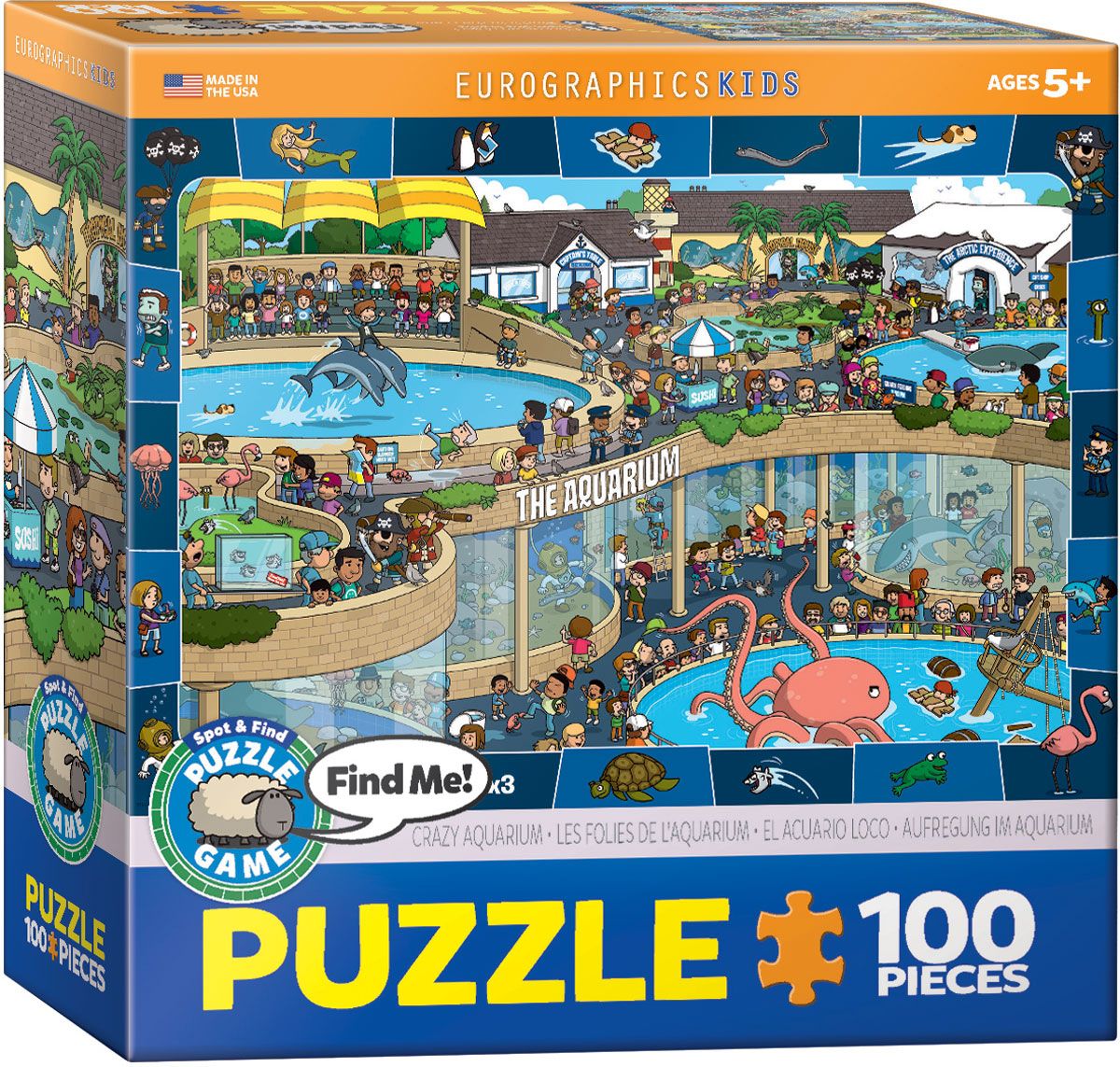 Spot &amp; Find - Crazy Aquarium 100pc Eurographics Jigsaw Puzzle