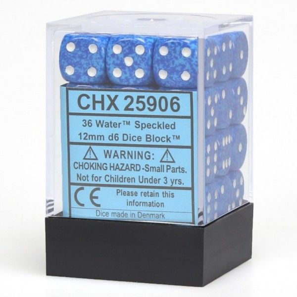 Chessex 36ct D6 Set - Water Elemental