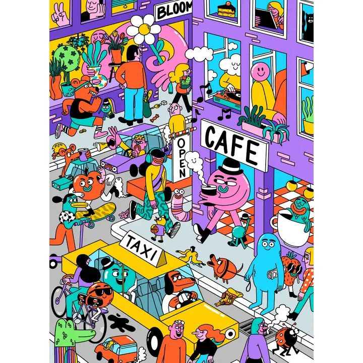 City Vibes 1000pc Birdie Puzzles Jigsaw Puzzle