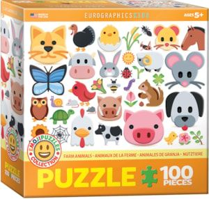 Farm Animal - Emojis 100pc Eurographics Jigsaw Puzzle