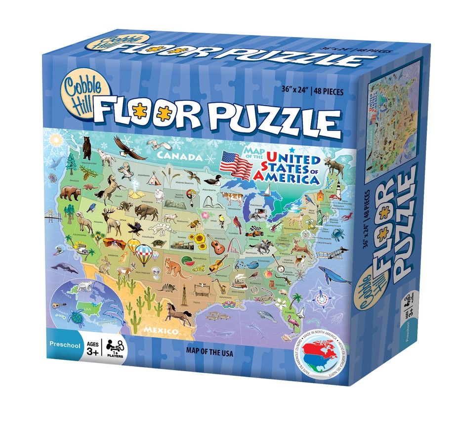 Map of the USA 48pc Floor Puzzle
