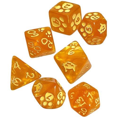 Kitten Polyhedral Dice Set
