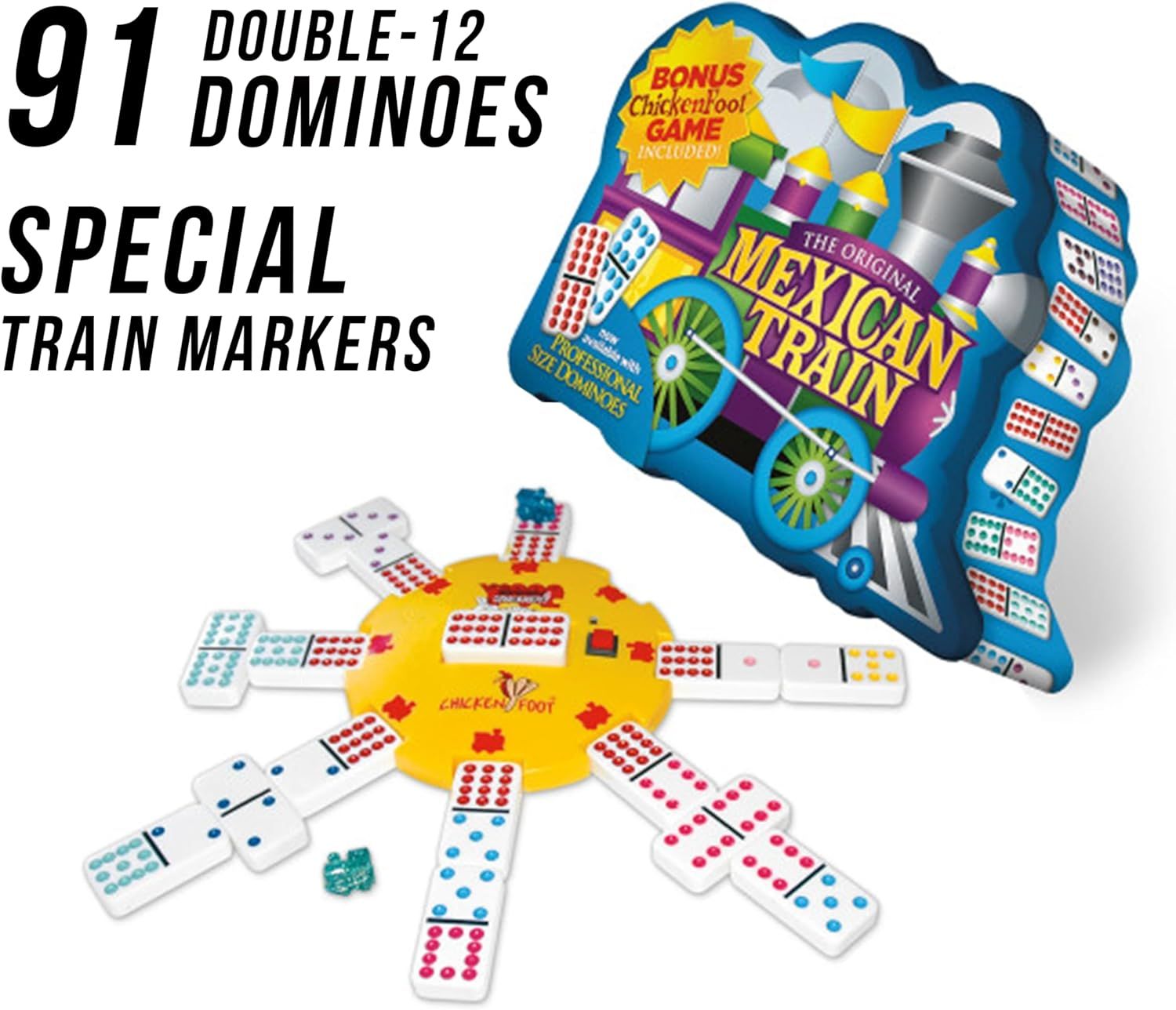 MEXICAN TRAIN Deluxe D12 w/DOTS