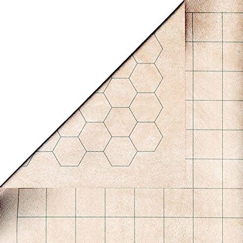 Battlemat - Reversible: 1 inch squares and hexes