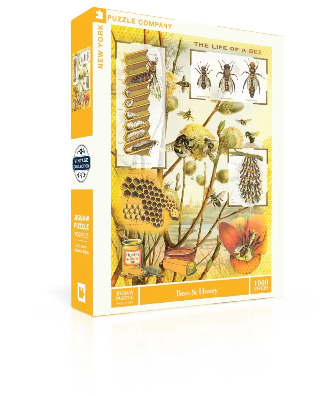 Bees &amp; Honey 1000pc New York Puzzle Company Jigsaw Puzzle