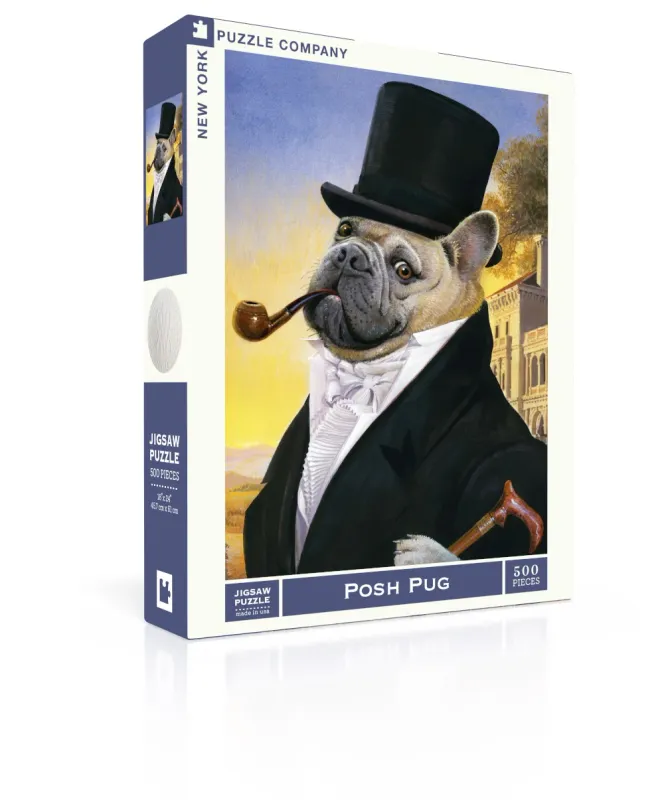 Posh Pug 500pc New York Jigsaw Puzzle