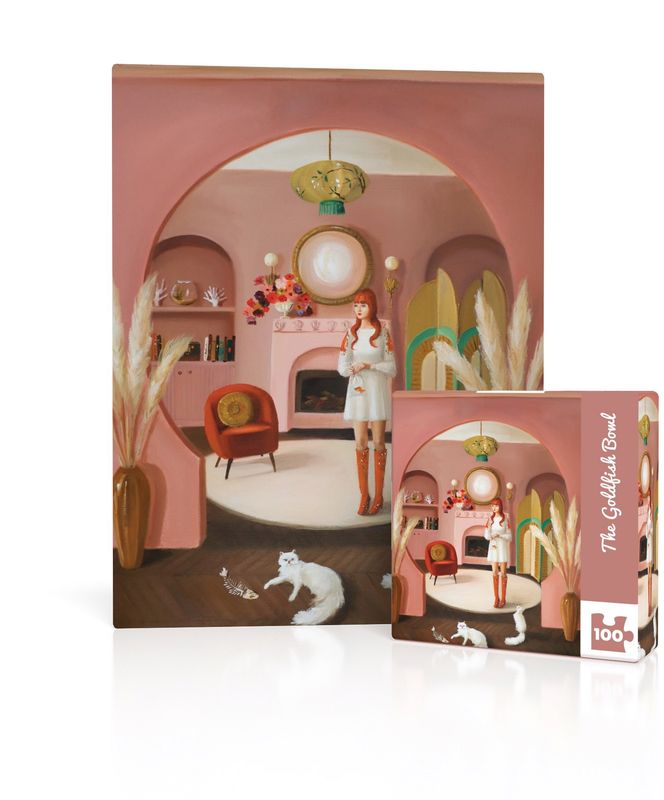 The Goldfish Bowl Mini 100pc New York Puzzle Company Jigsaw Puzzle