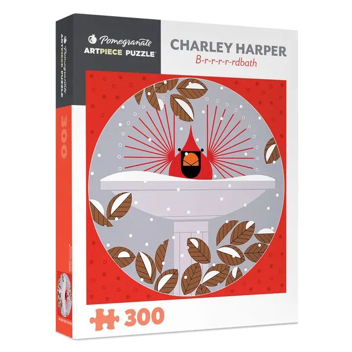 Charley Harper: B-R-R-R-R-Rdbath 300pc Pomegranate Jigsaw Puzzle