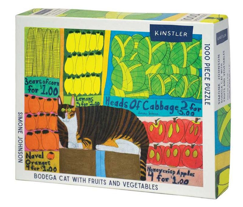 Bodega Cat with Fruits and Vegetables 1000pc Jigsaw Puzzle