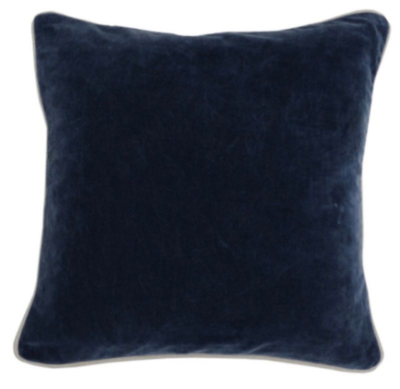 Heirloom Velvet Navy Pillow 18&quot;