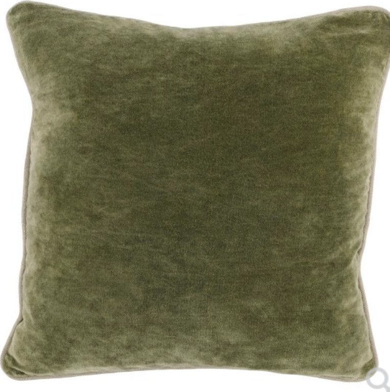 Heirloom Velvet Moss Pillow 18&quot;