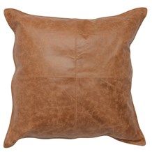 Leather Dumont Chestnut Pillow 22&quot;