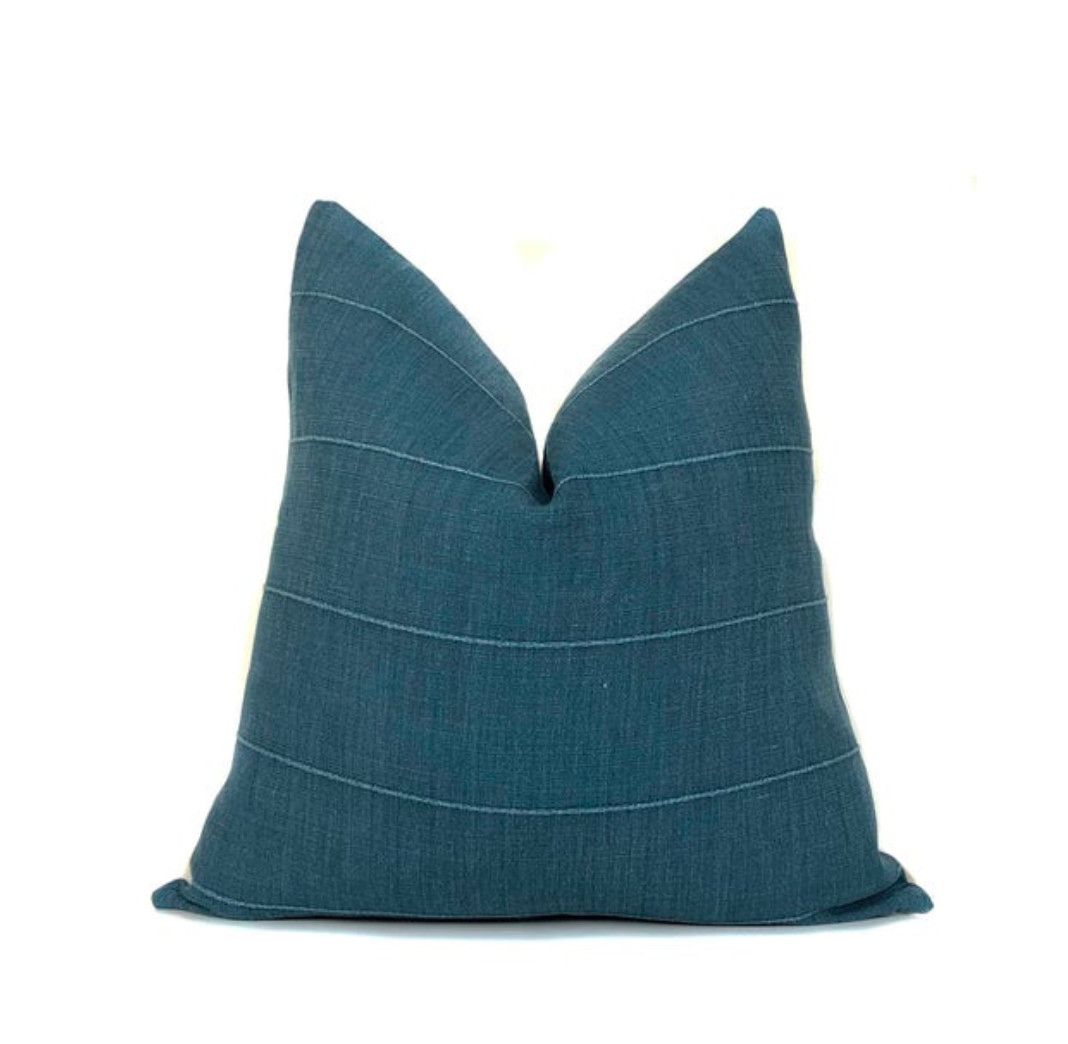 Vintage Blue Pillow 22&quot;