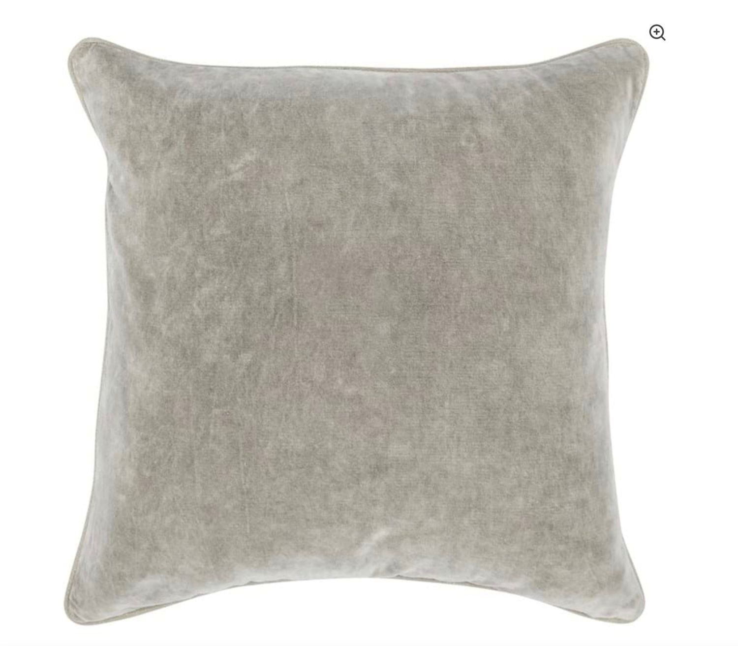 Heirloom Velvet Silver Pillow 22&quot;