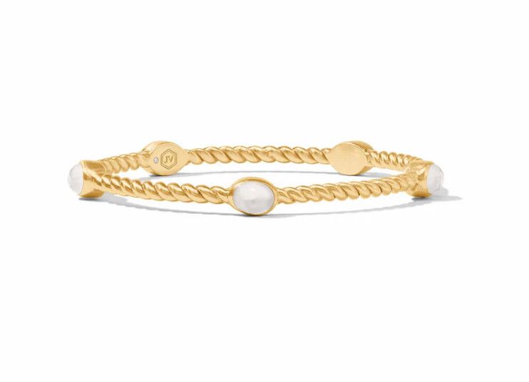 Nassau Stone Bangle - medium - iridescent clear crystal