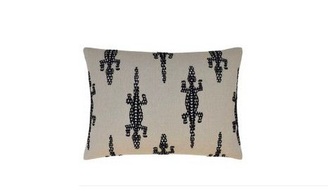 Baracoa Embroidery Black Pillow 14x20