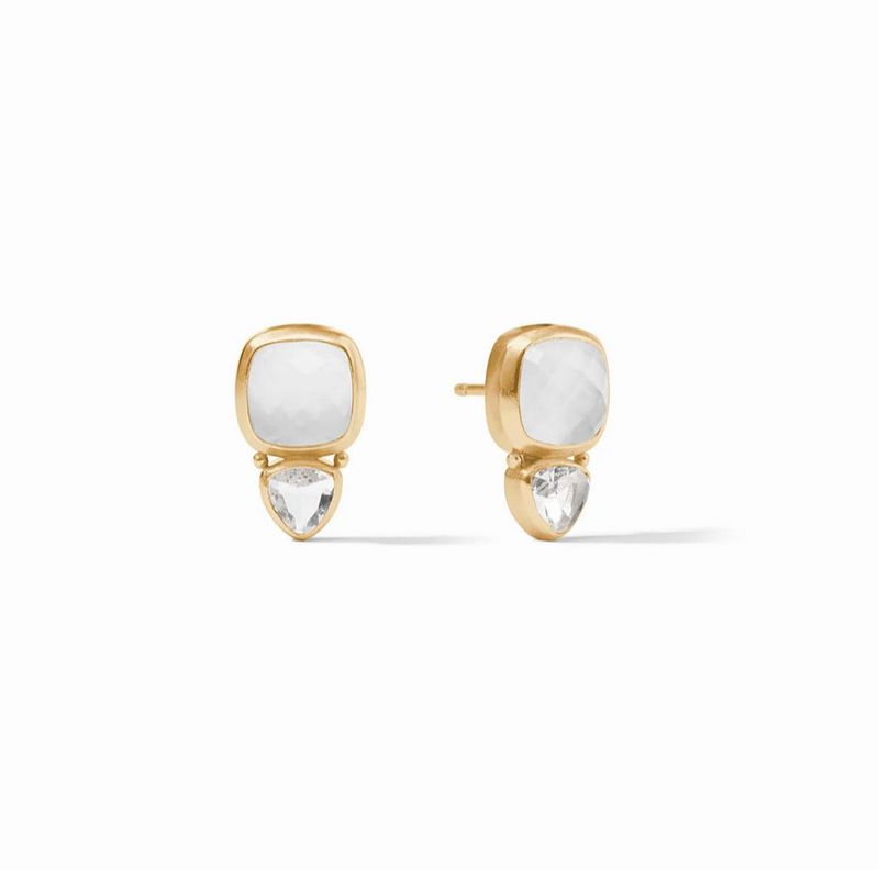 Aquitaine Duo Stud  - clear crystal