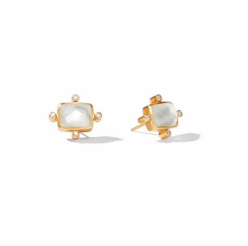 Clara Stud - iridescent clear crystal