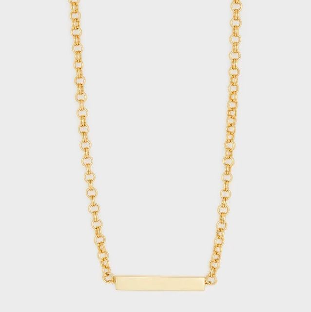 Lou Tag Necklace - gold