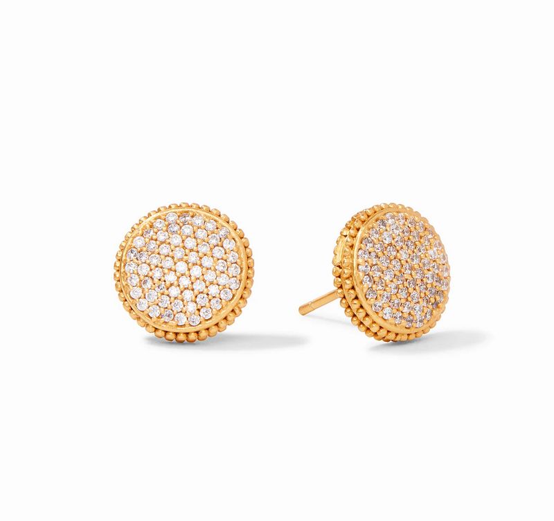 Fleur-de-Lis Pavé Stud - cz