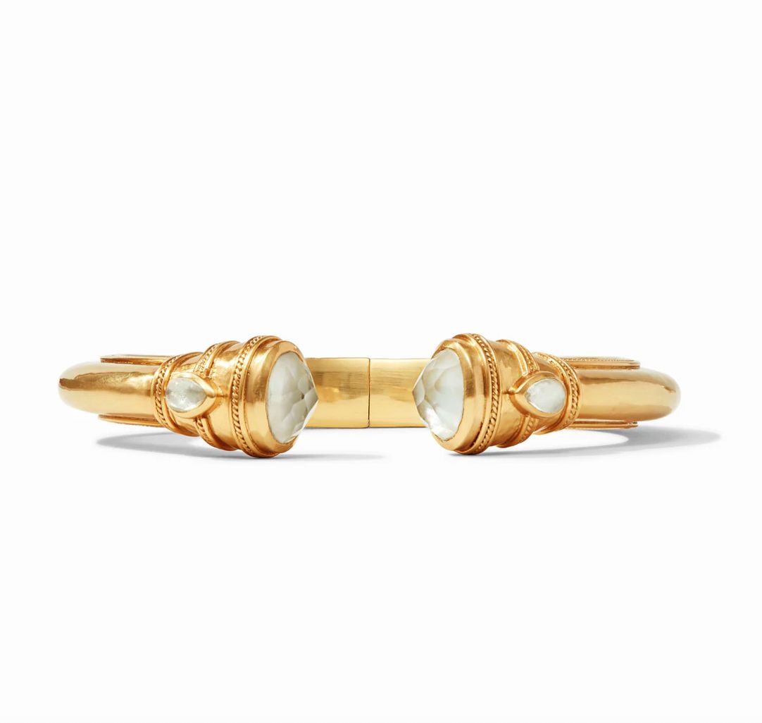 Cannes Demi Cuff - clear crystal