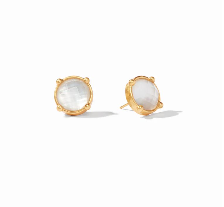 Honey Stud - iridescent clear crystal