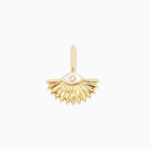 Evil Eye Medallion Parker Charm - gold