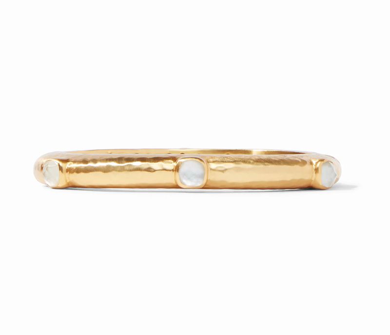 Catalina Hinge Bangle - iridescent clear crystal