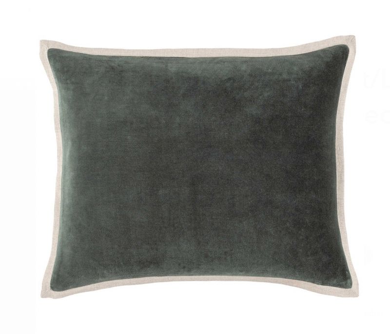 Gehry Velvet/Linen Everglade Lumbar Pillow 16&quot;