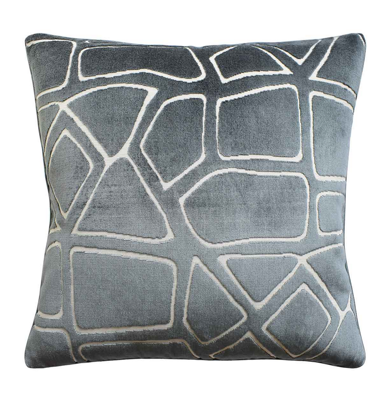 Mural Velvet Neptune Pillow 22&quot;