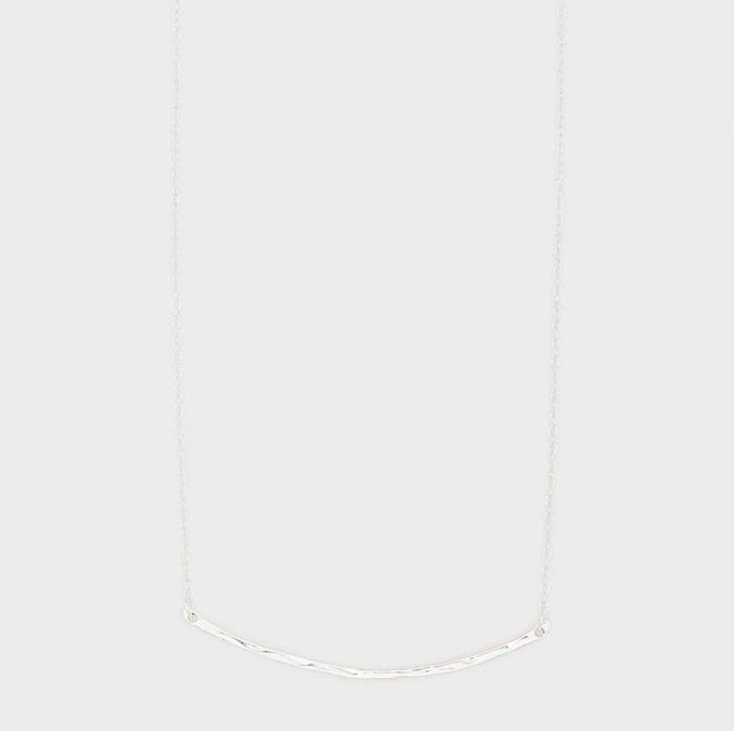 Taner Bar Small Necklace - silver