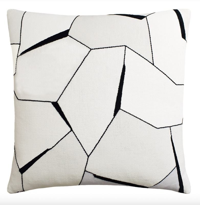 Diverging Ebony Pillow 20&quot;