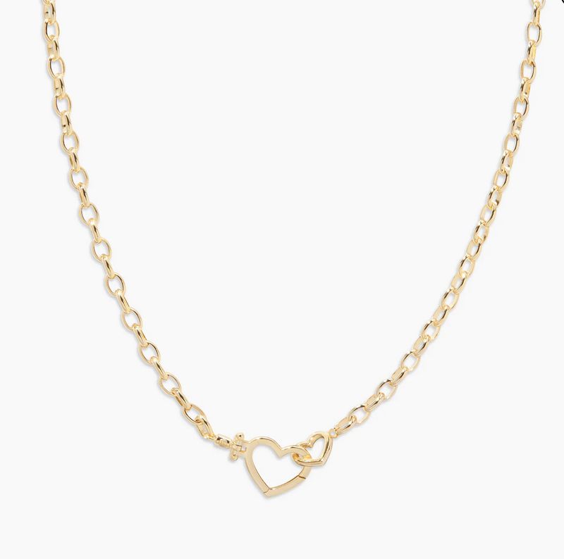 Parker Heart Necklace - gold