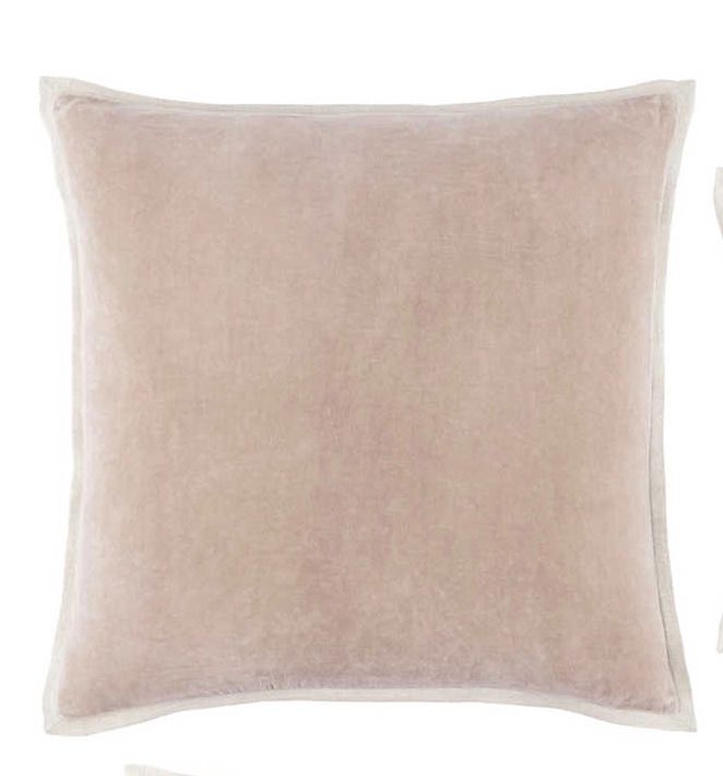 Gehry Velvet/Linen Stone Pillow 22&quot;