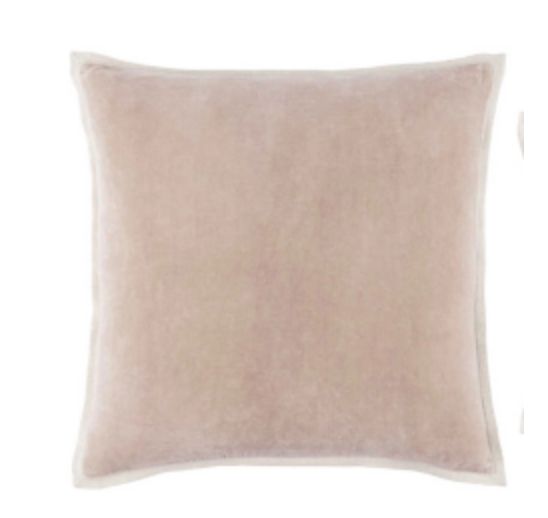 Gehry Velvet/Linen Stone Pillow 22&quot; (Glen)